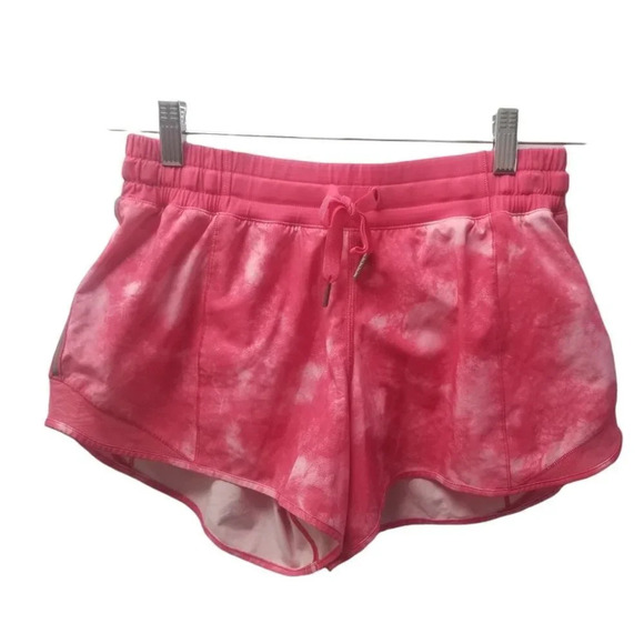 𝅺lululemon Pink Tie Dye Shorts  6 - Picture 1 of 9